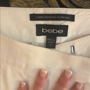 Bebe White Linen Slacks, size 8